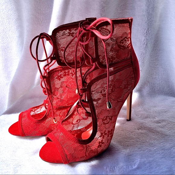 Liliana Shoes - LILIANA Lace Stiletto Heels Barbara-22  Sale